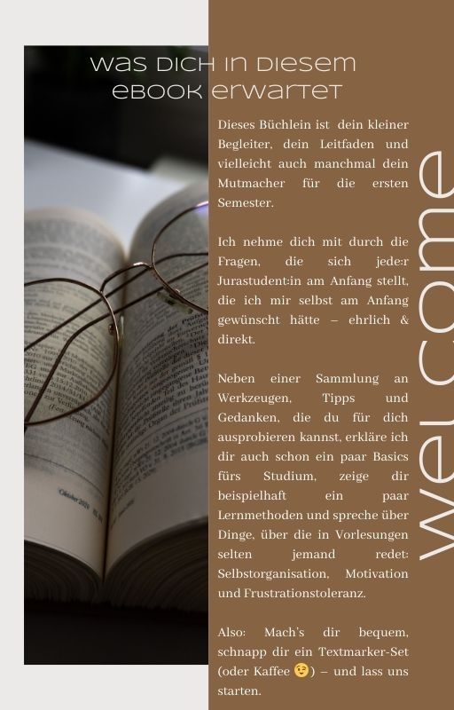 "Was du vor dem Jurastudiumwissen möchtest" - der Guide für Jura Erstis