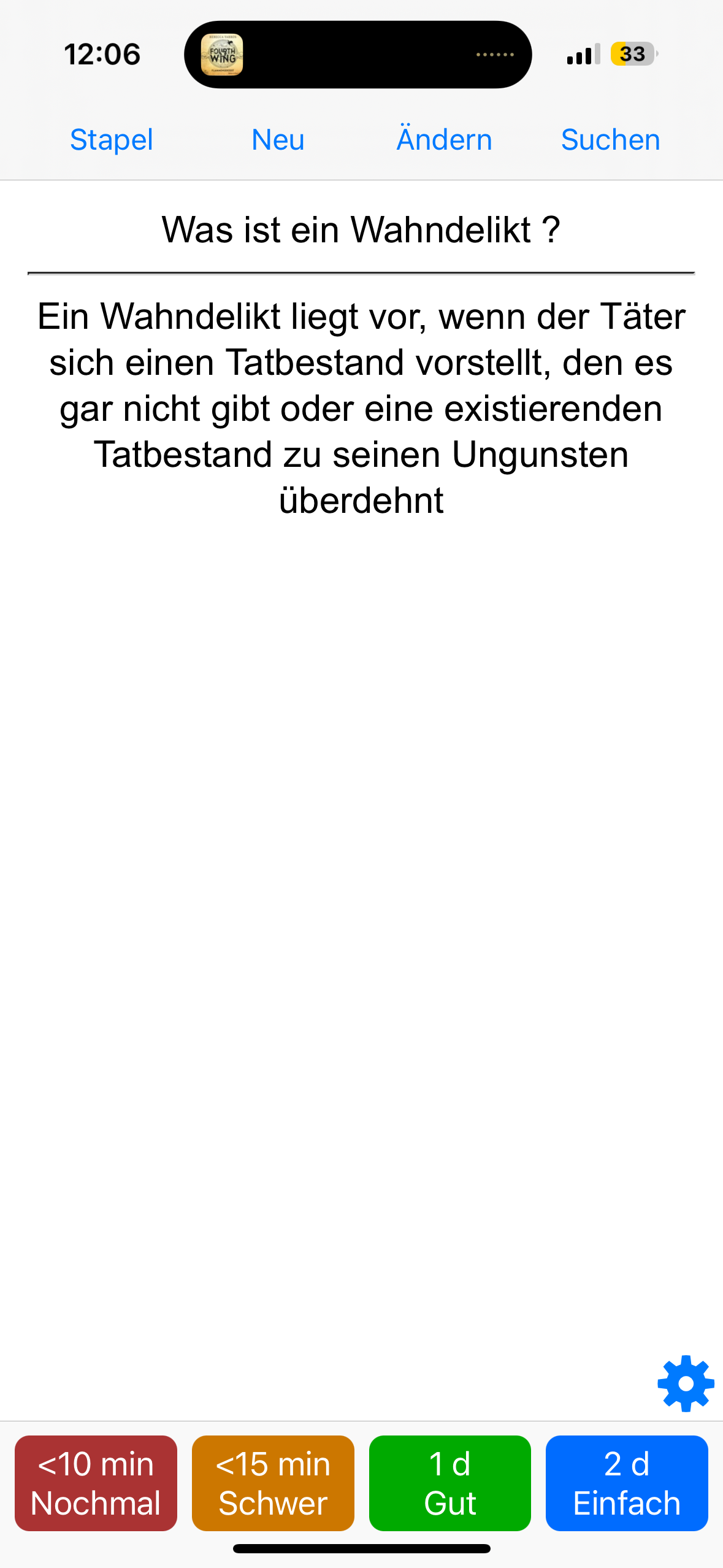 Strafrecht Gesamtstapel