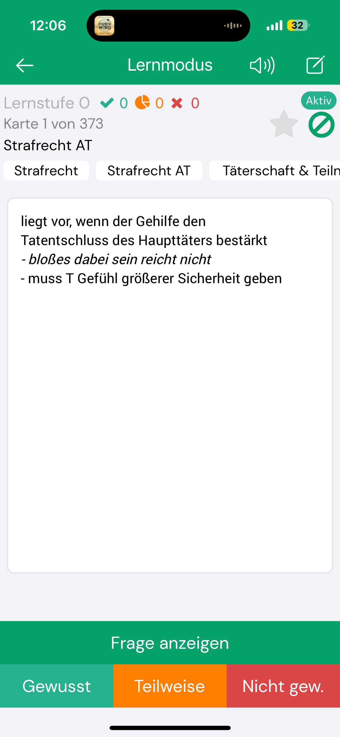 Strafrecht Gesamtstapel